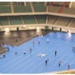 Polynite in a sports hall / stadium / floor protection